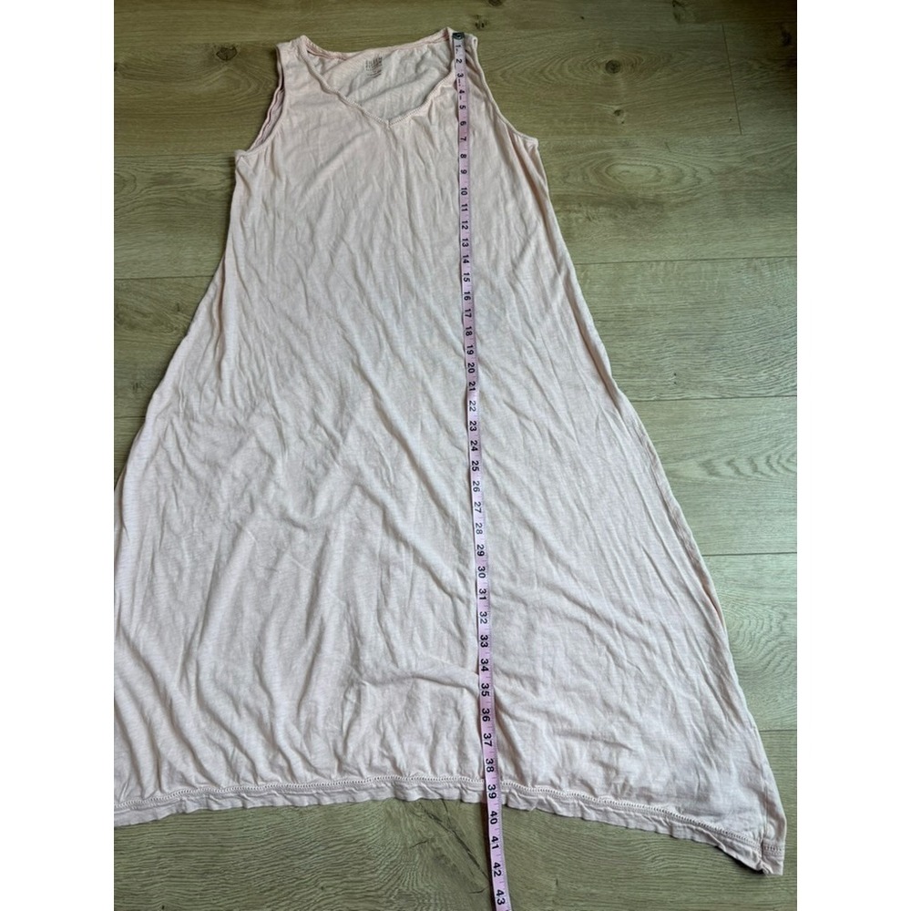 EUC Eileen Fisher sleepwear Garnet Hill nightgown hemstitched v-neck pink sz XS - Picture 5 of 10